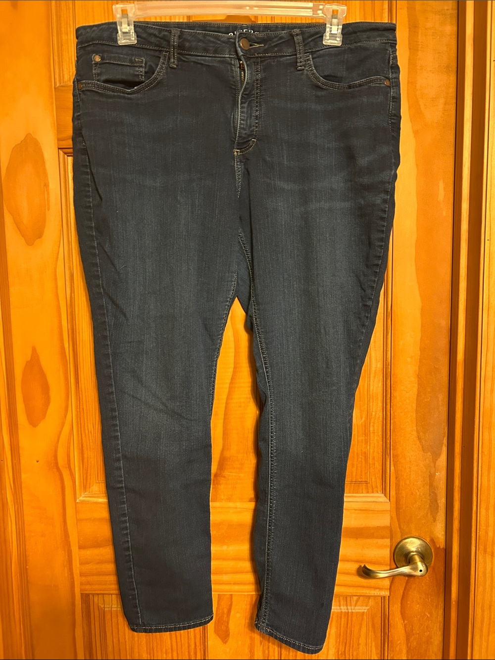 Riders by Lee Mid Rise Skinny Jeans
 Dark Blue Size 16